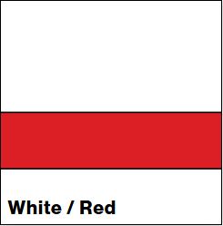 White/Red SATIN 1/16IN - Rowmark Satins